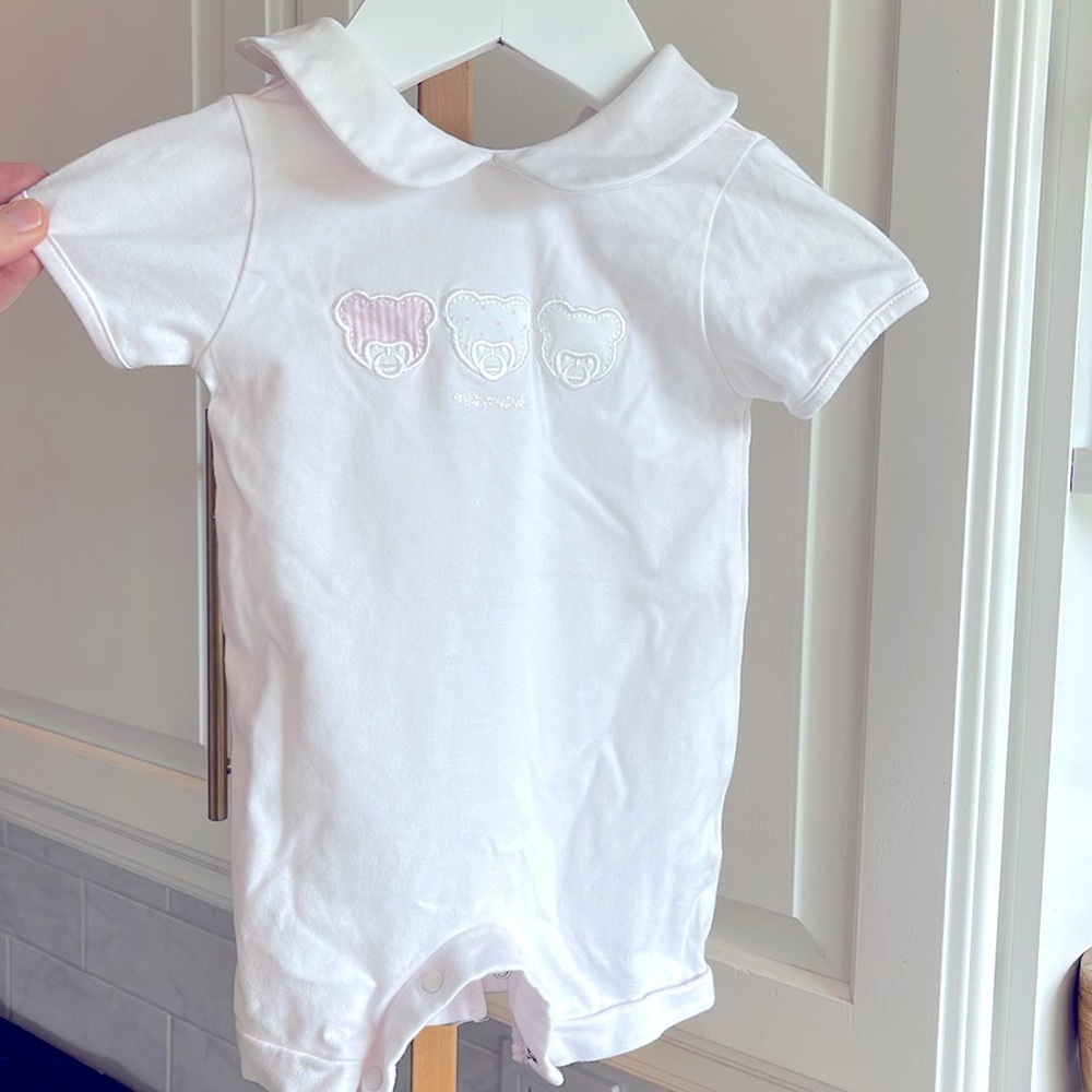 Nanan Italian company super soft 3 months pale pink romper